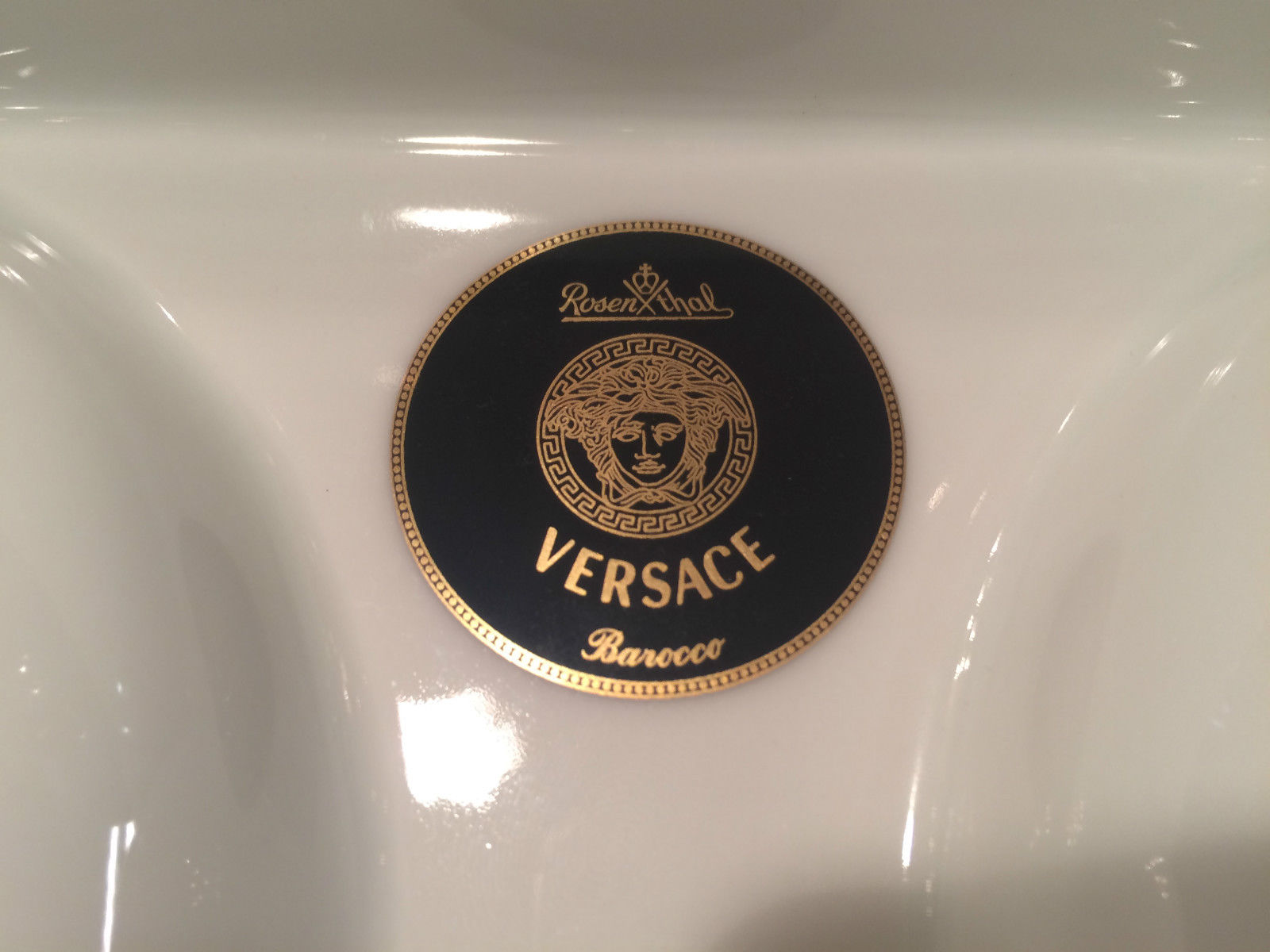 RARE Rosenthal Versace China Barocco Pet Food Water Bowl Modernism